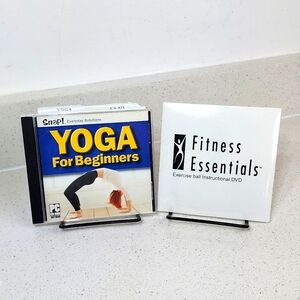 2 DVDs Yoga for Beginners and NEW sealed Exercise ball Instructional DVD